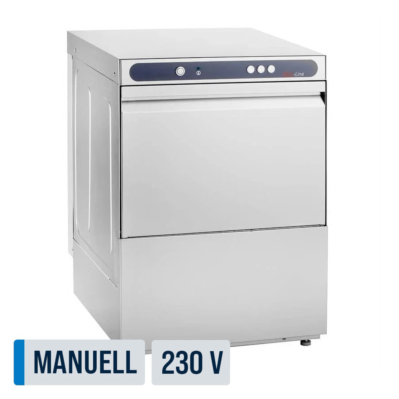 Lave-vaisselle ECO panier 50x50 cm, avec doseur de détergent & de produit de rinçage, avec pompe de vidange & adoucisseur, Fabriqué en Europe, 230 V