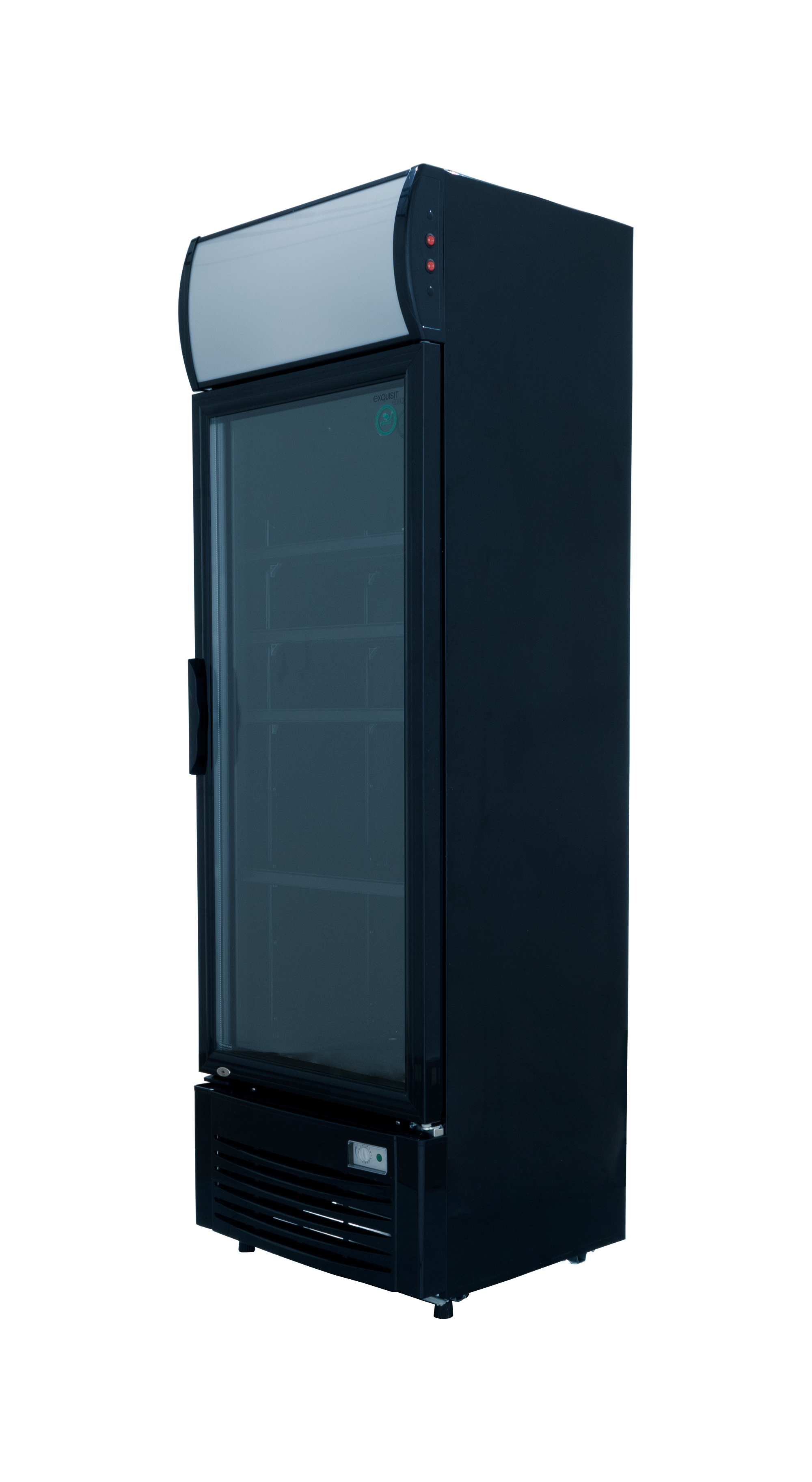 Kühlschrank mit Glastür - Schwarz - 300L - Exquisit