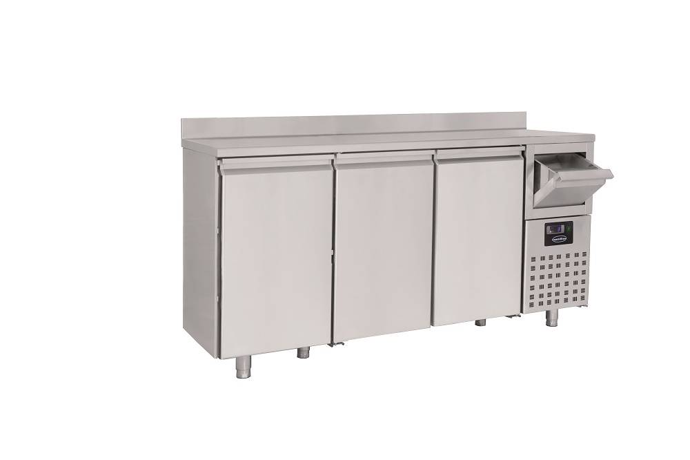 Koelwerkbank RVS 3 Deurs - 632 Liter - 2135x600x(H)1050mm