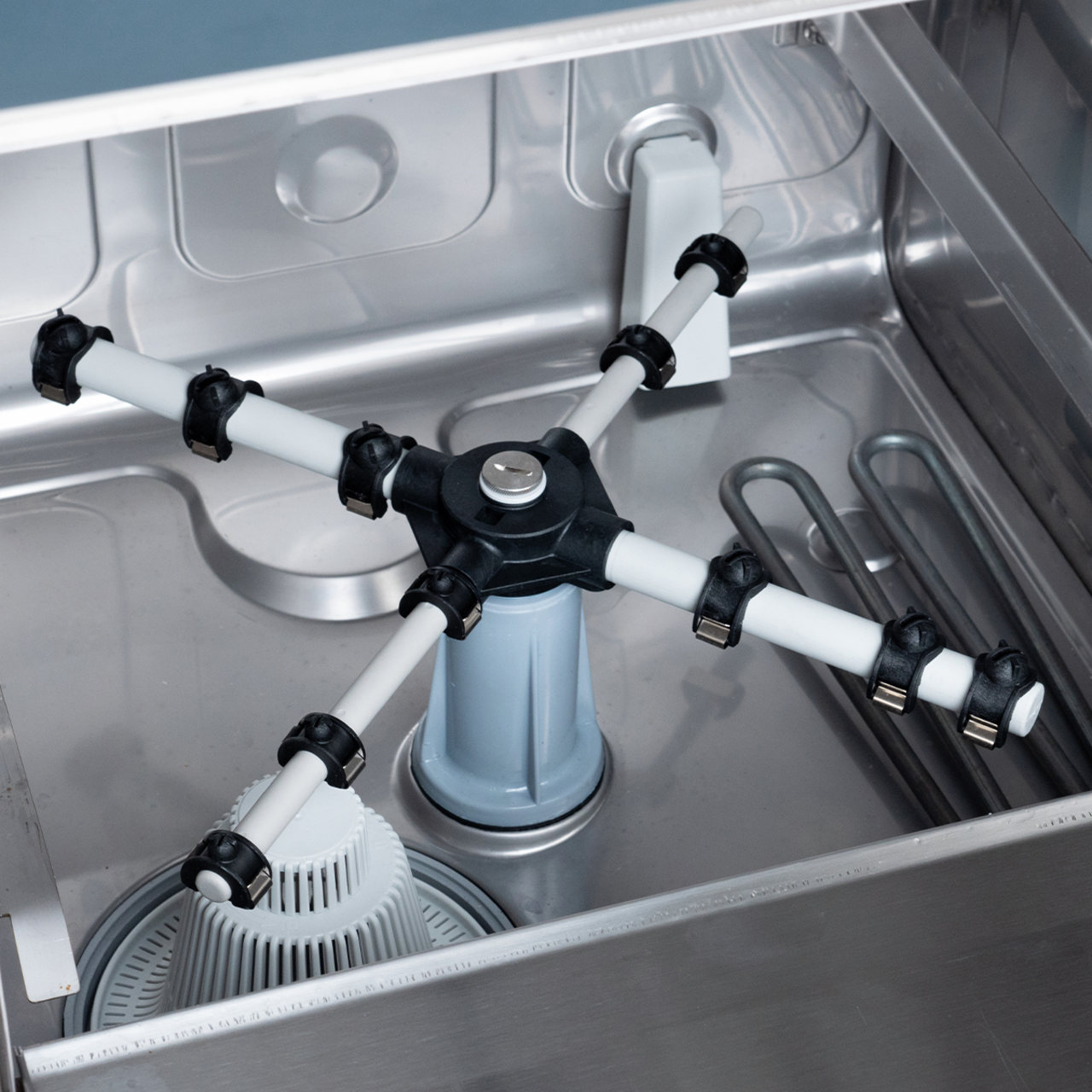 Lave-verres HYPRO Digital 40 SL 40 x 40 cm (panier), avec doseur de détergent & doseur de produit de rinçage, avec pompe de vidange & pompe de surpression, Fabriqué en Europe, 230 V