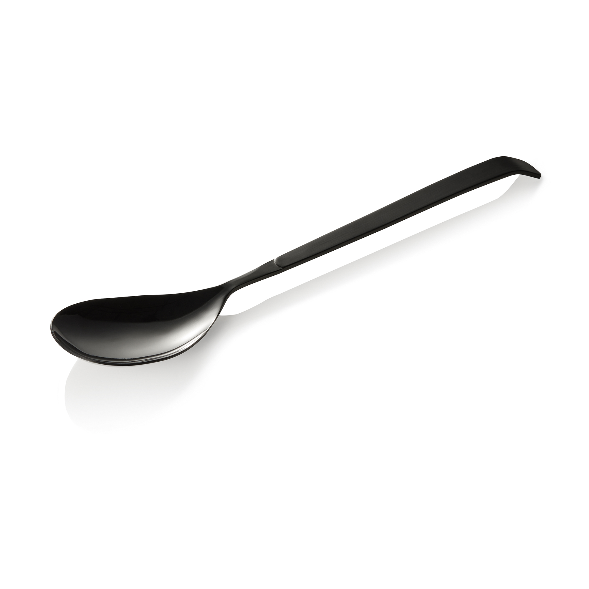 Cuillère de service KITCHEN TOOL 1887, 32 cm, fermée, avec revêtement PVD noir, acier inoxydable au chrome-nickel
