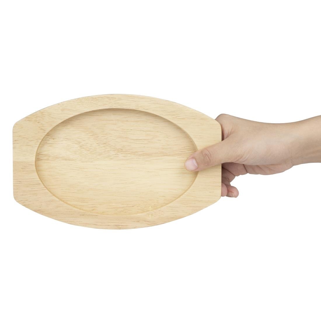 Olympia Hevea bord voor gietijzeren ovale orenschotel 230x135mm voor fw818 Olympia Hevea bord voor gietijzeren ovale orenschotel 230x135mm voor fw818
