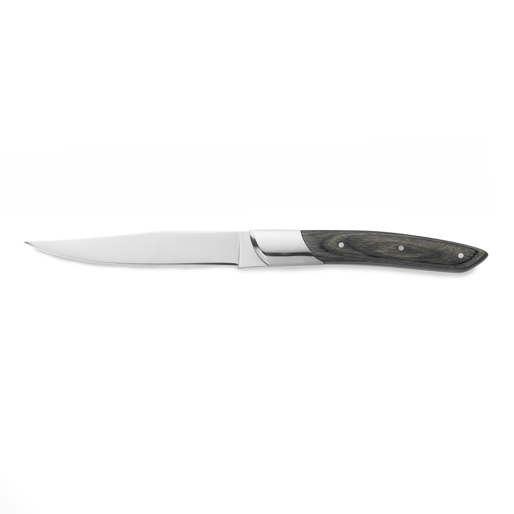 Steakmesser Set CARLOS - mit grauem Pakkaholzgriff - 24 cm - Set á 6 Stück