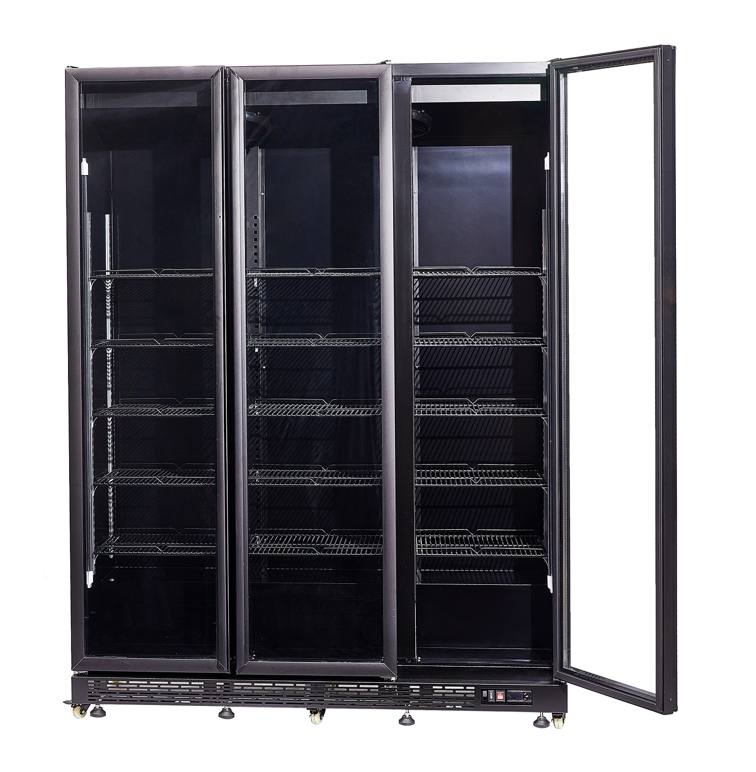 Kühlschrank 3 Glastüren Schwarz Nap-1200 Kühlschrank 3 Glastüren Schwarz Nap-1200