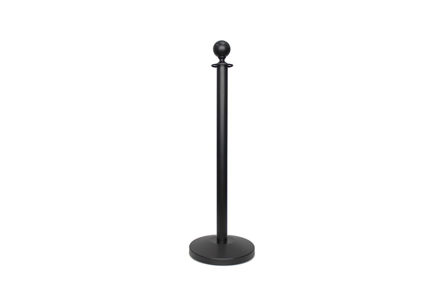 Poteau de barrière - Inox - 100 cm - Noir