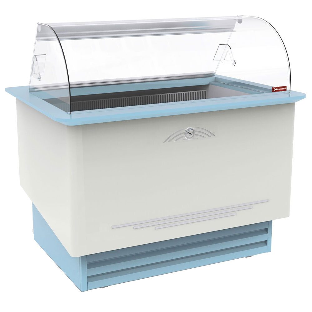 Statische  Speiseeisvitrine für 10 Behälter a 5l, mit Reserve