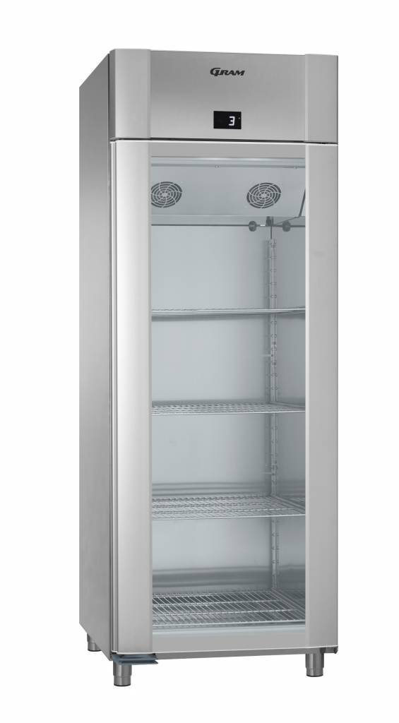 Kühlschrank Edelstahl/Alu mit Glastür | Gram ECO TWIN KG 82 CAG L2 4N | 614L | 820x785x2125(h)mm