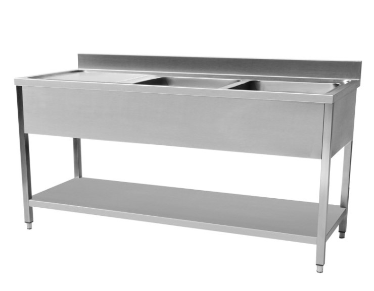 Plonge Inox - P600xH950mm Plusieurs Longueurs - Egouttoir Gauche