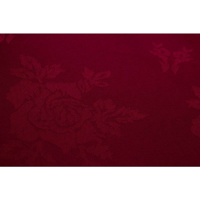 Serviette Motif Rose - USAGE INTENSIF - Bordeaux - 558x558mm - 10 Pièces