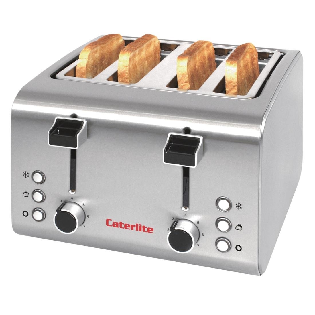 Toaster aus Edelstahl | 4 Steckplätze | 1,8 kW | 255 x 270 x (H) 190 mm