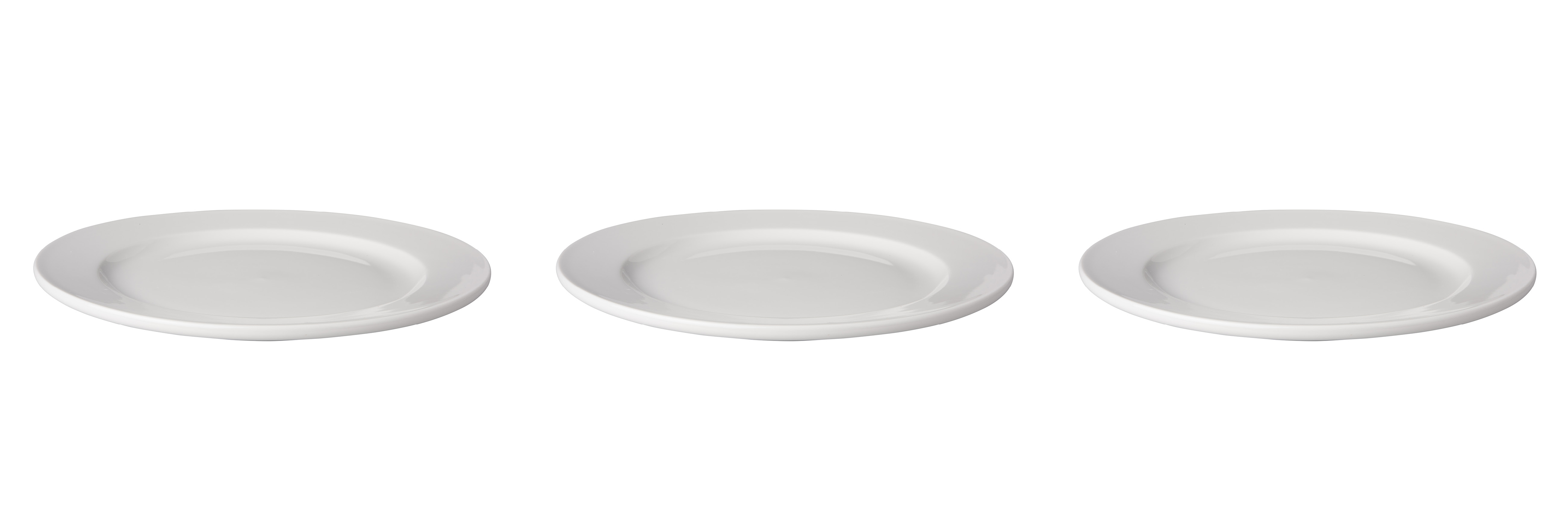 Bord brede rand Budgetline 24.5 cm Wit Porselein