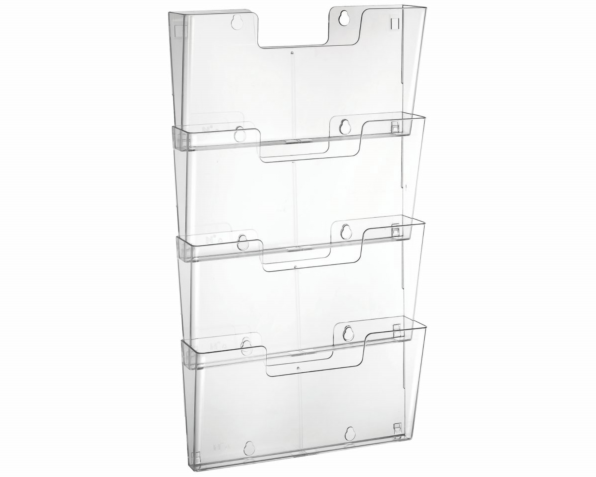 Prospekthalter Wandmontage - 4xA4 quer - Linkbar