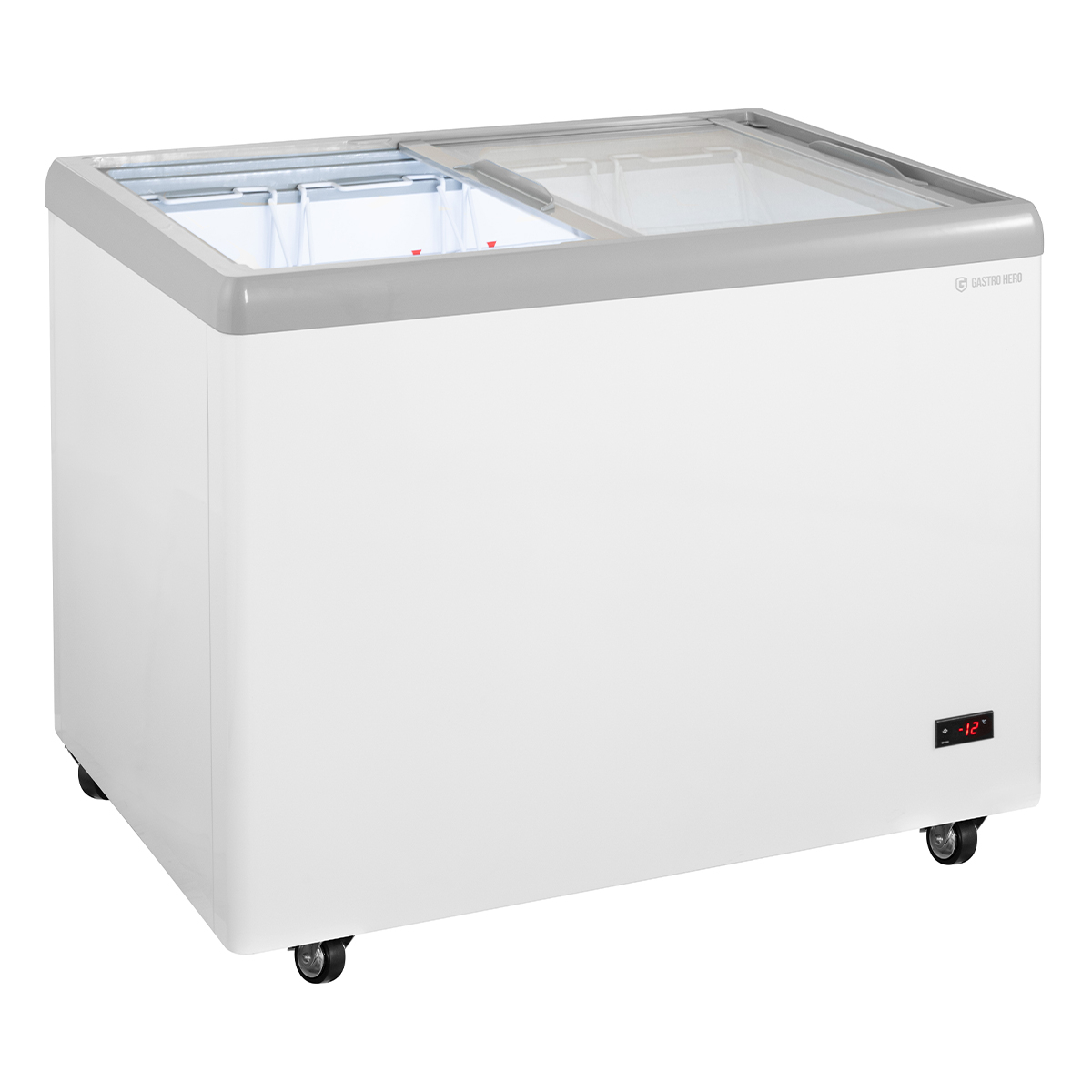 Eiscreme-Gefriertruhe 284 Liter mit LED-Beleuchtung und Rollen