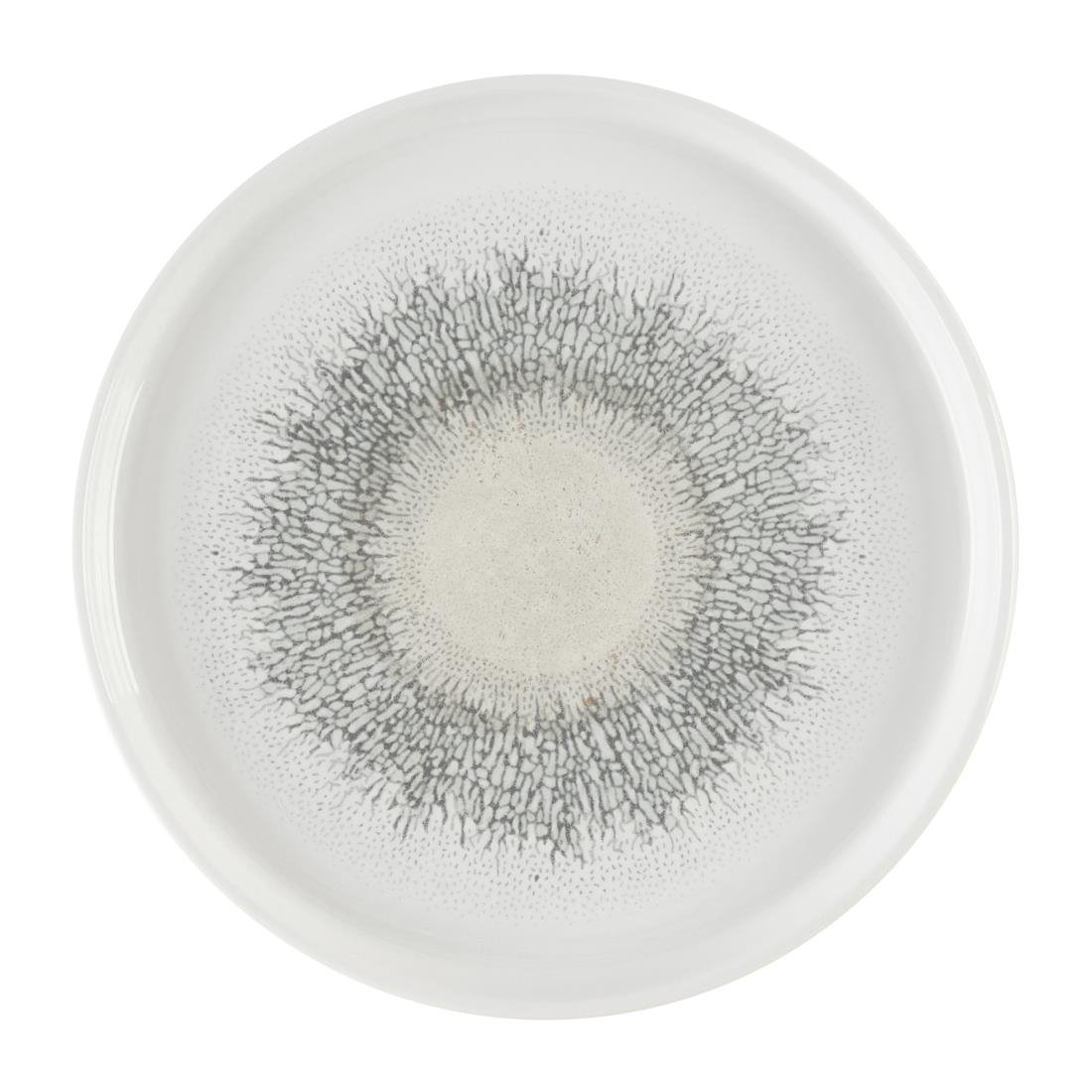 Churchill Studio Prints Fusion Grey bord met opstaande rand 25.9 cm pak van 6