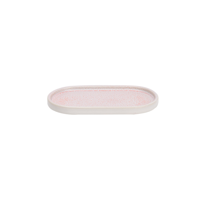 Bord Ovaal Coco 20.5 x 11.5 cm Roze Porselein