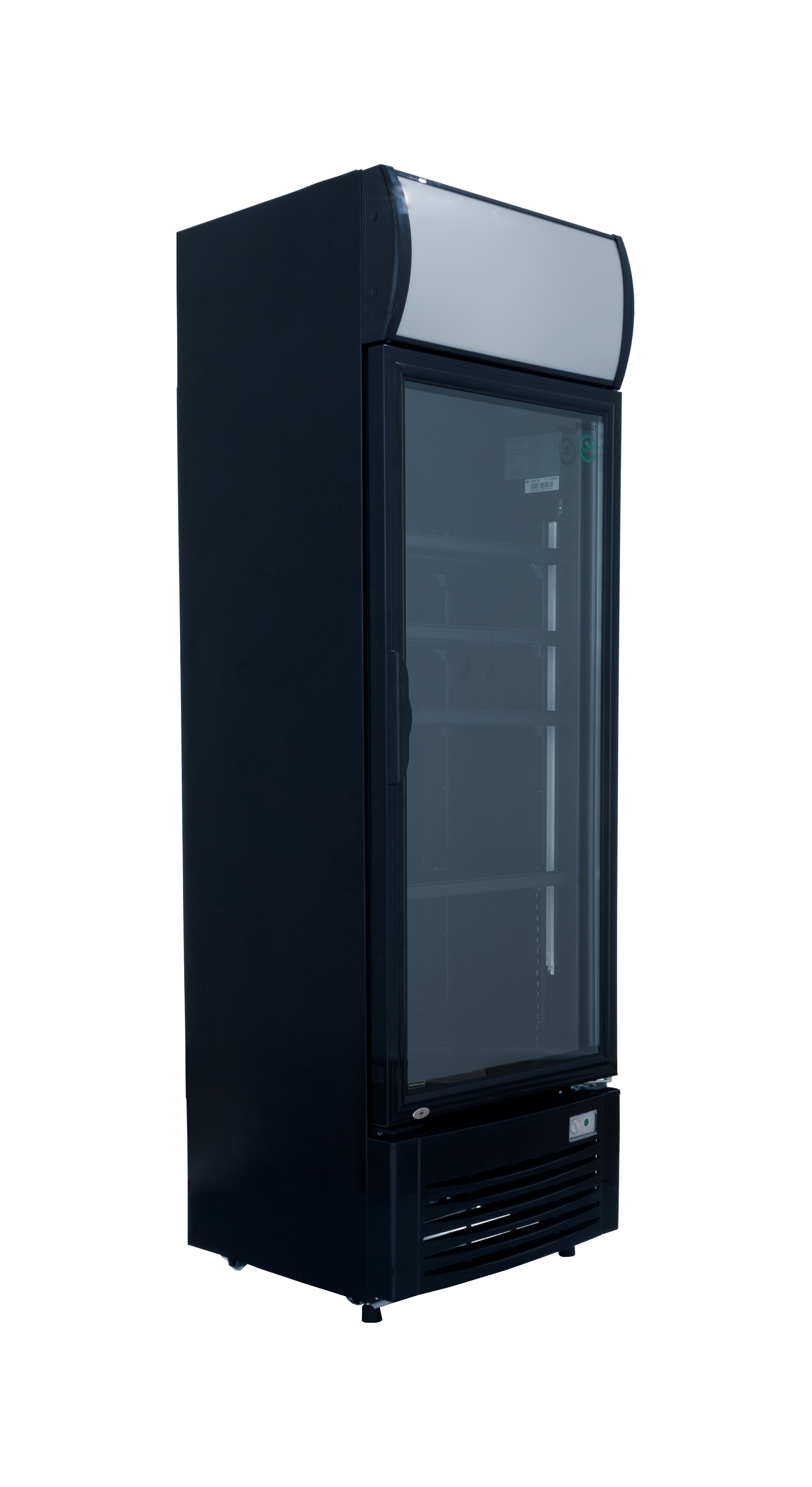 Kühlschrank mit Glastür - Schwarz - 300L - Exquisit