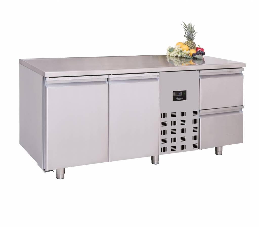 Kühltisch Pro Line | 2 Türen +  2 Schubladen | 474 Liter | 1785x700x(h)850mm