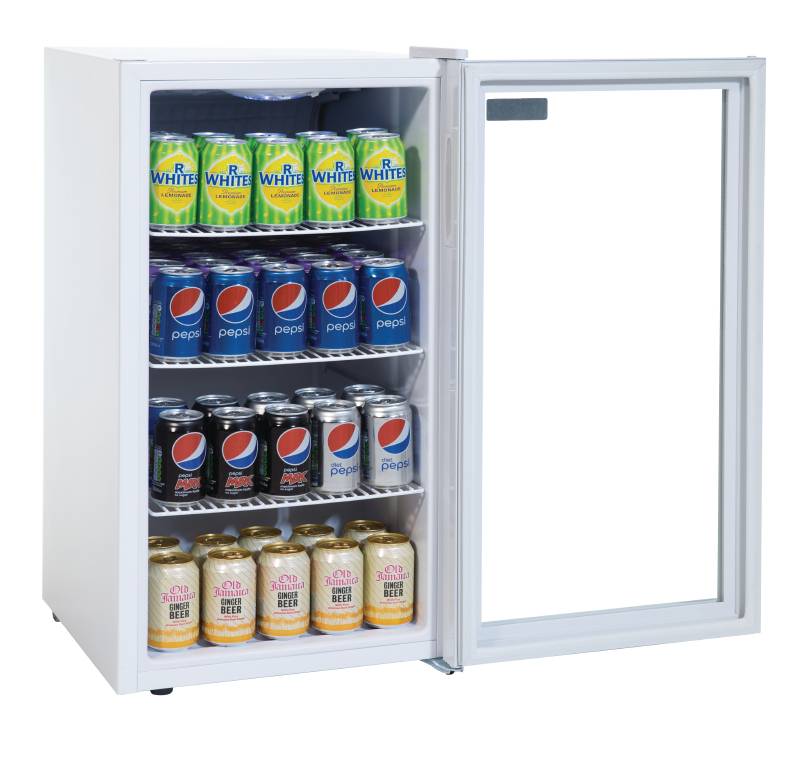 Kühlschrank mit Glastür Weiß | 88 Liter | 430x480x(h)820mm