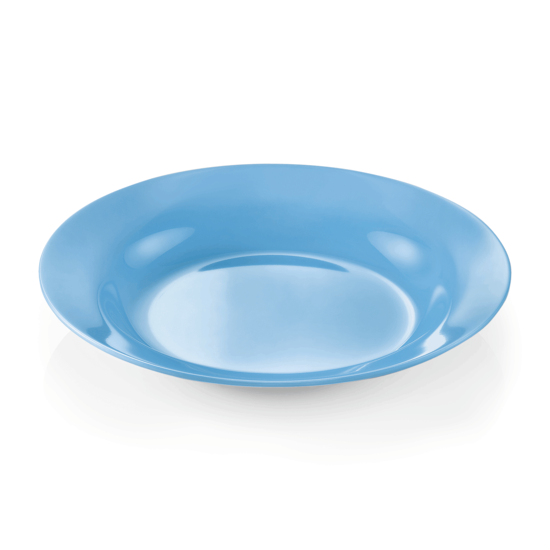 Bordenset, diep, Ø 20 cm, blauw, Set van 12 stuks, melamine