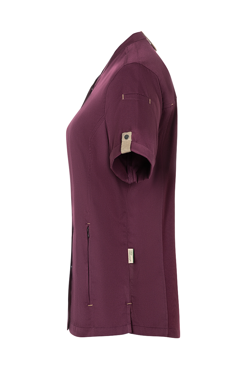 Koksbuis Met Korte Mouwen Voor Dames, Green-Generation, Gemaakt Van Duurzaam Materiaal - Aubergine - 36