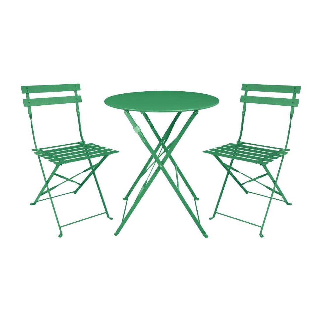 Bolero Perth bosgroene trottoirstijl ronde tafel 600 mm