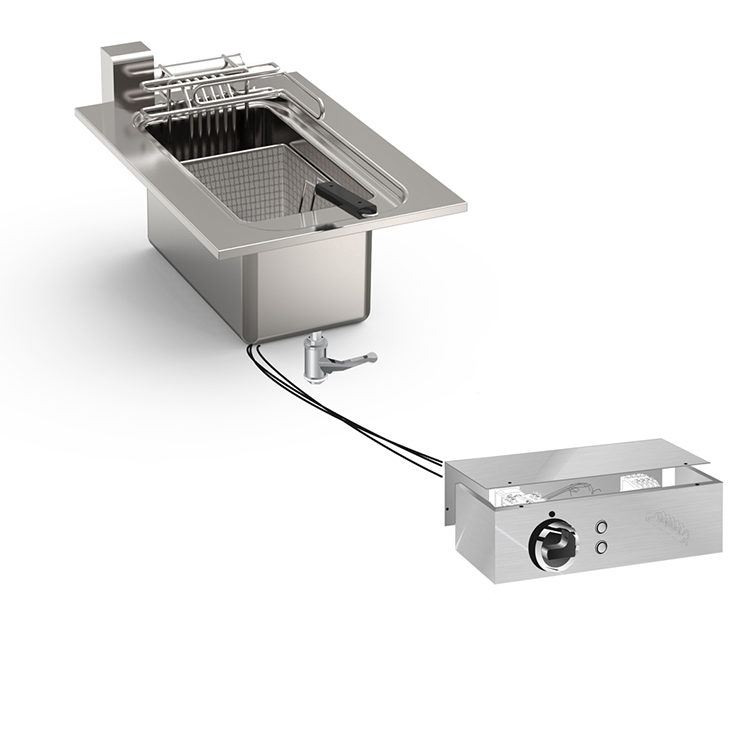 Einbaufritteuse 10 Liter - 7,5 kW - Mit Anschlussblock