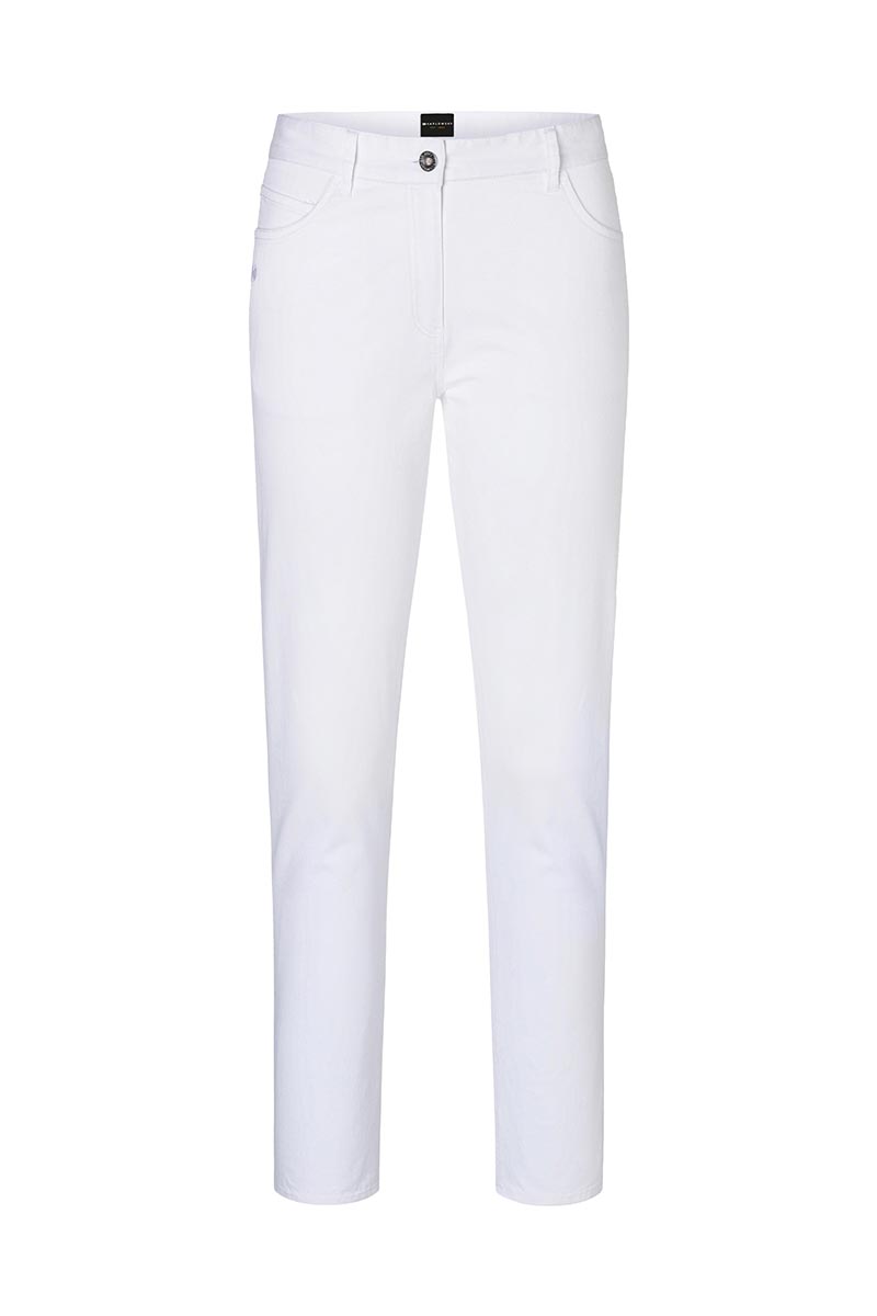 Klassieke Stretch Herenbroek Met 5 Zakken - Wit - 56