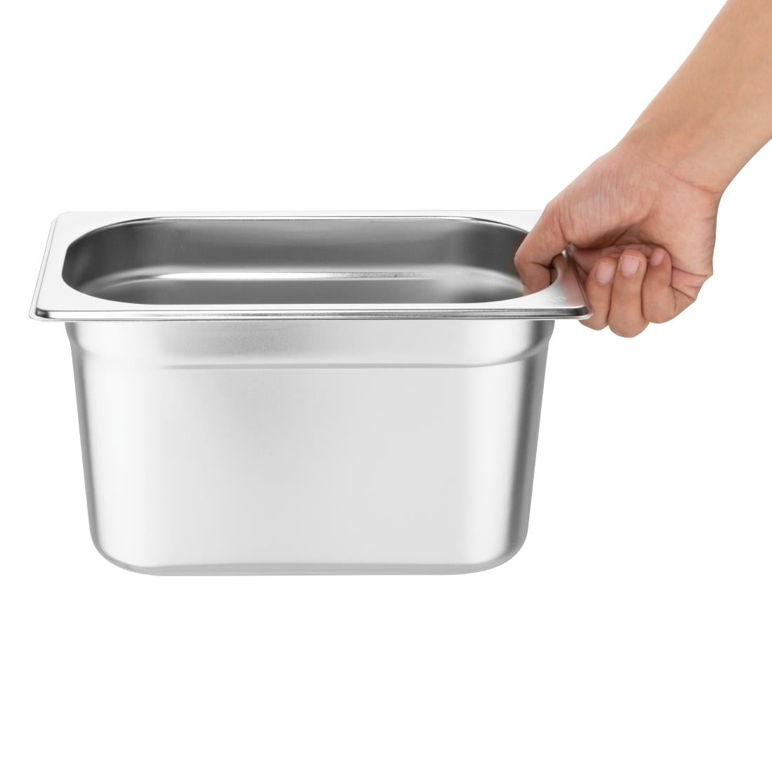 Vogue Edelstahl Gastronorm Behälter Set 4 1/4 Mit Deckel