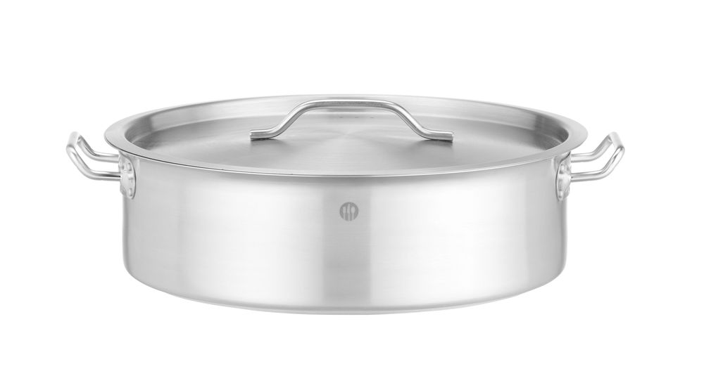 Kochtopf - niedrig - mit Deckel - 10,8L - Ø360x(H)139mm