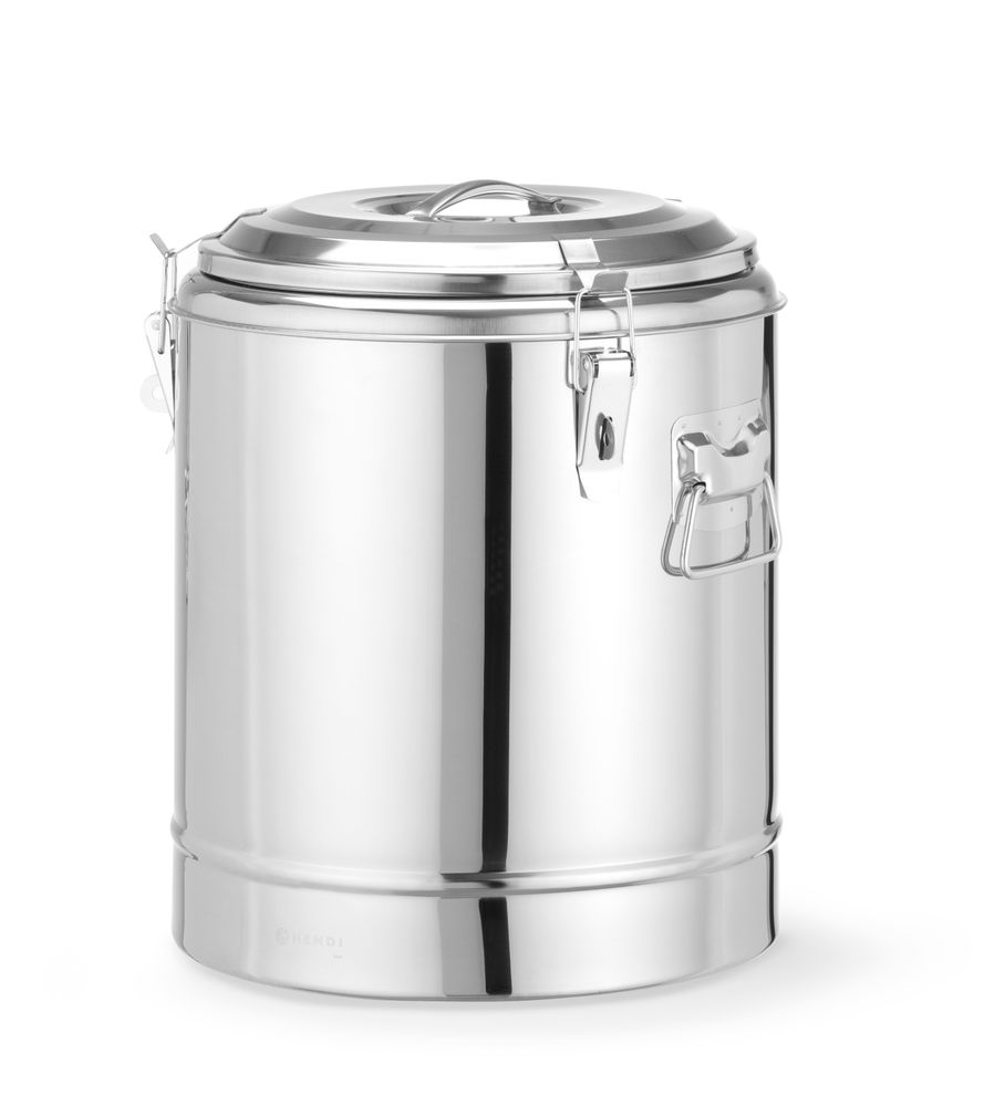 Conteneur isotherme portable  - Kitchen Line - 23L - Argent - Ø350x(H)440mm