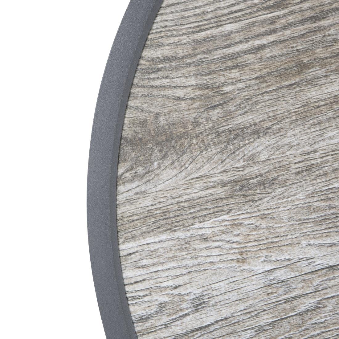 Bolero Fiberglas-Tischplatte, rund, Holzoptik, 580 mm