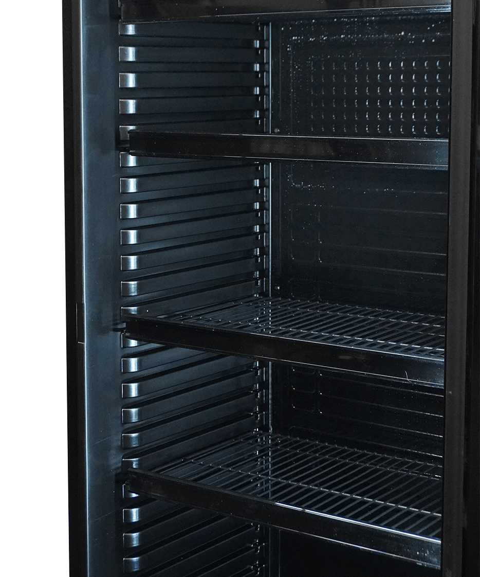 Réfrigérateur 1 Porte En Verre Noir Avec Canopy Sve-450 Blc