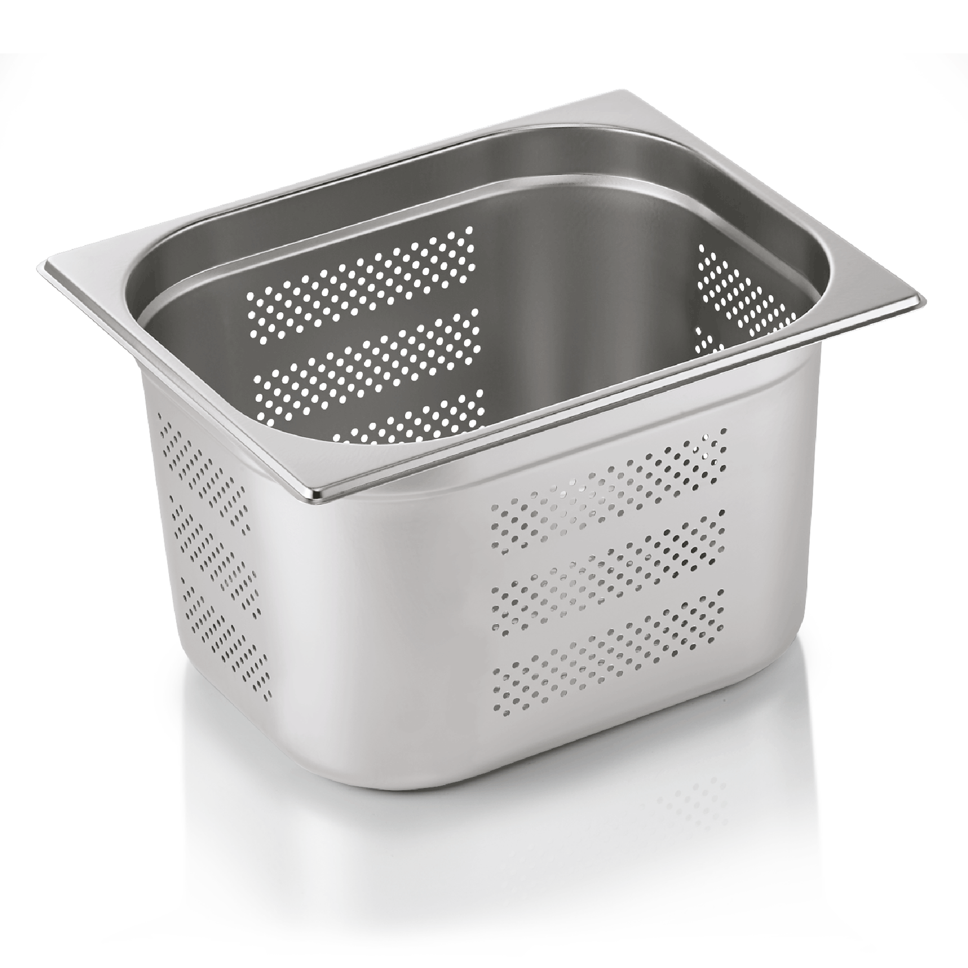 GN-container GN CORE 1/2-200 mm, zij- en bodemgatpatroon, chroom-nikkelstaal