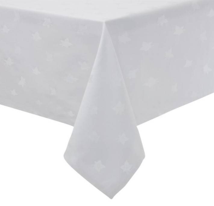 Efeublatt-Tischdecke | Rechteckig | 100 % Baumwolle, Weiß | Erhältlich in 6 Größen