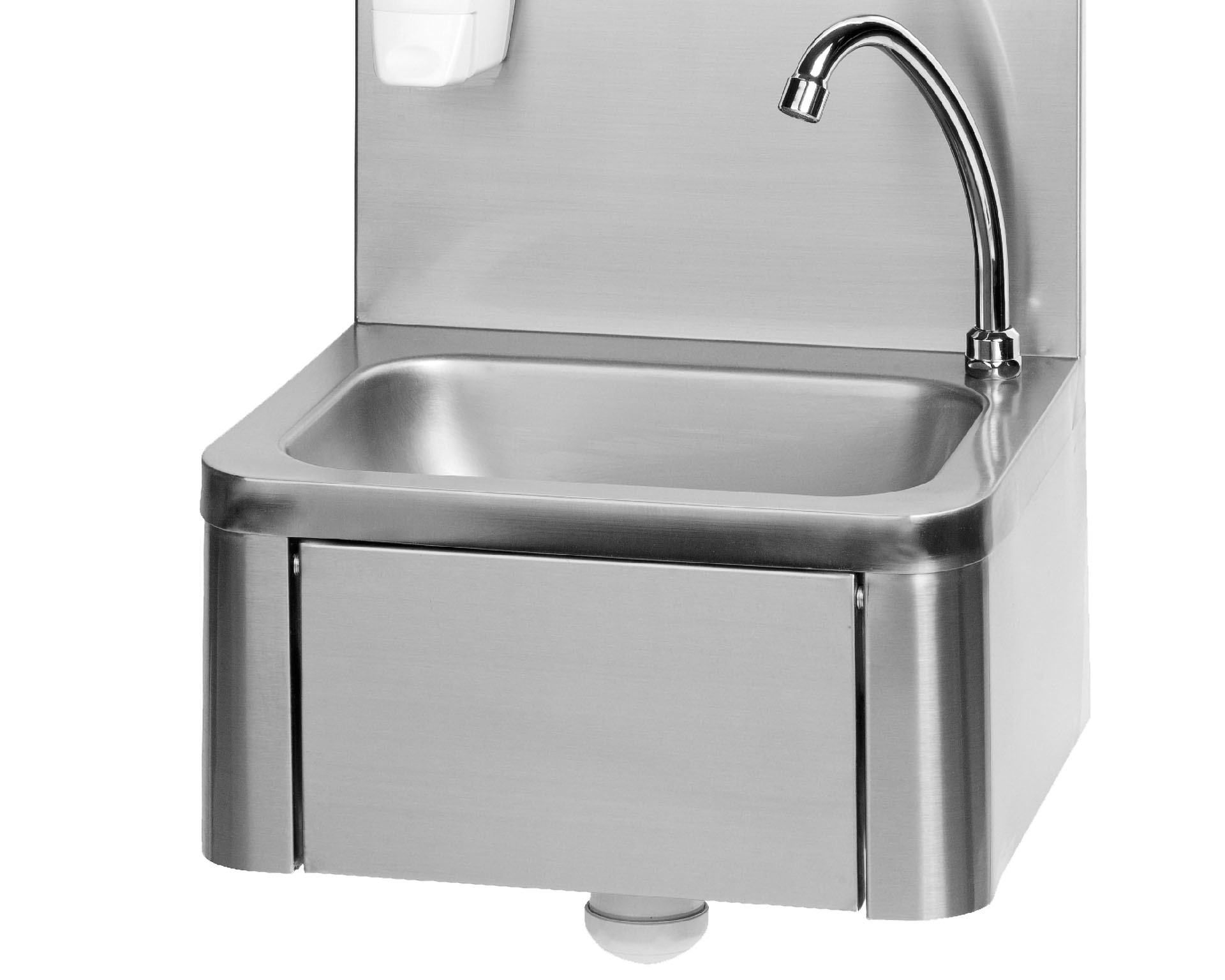 Edelstahl Handwaschbecken mit Kniebedienung - 400x340x(h)595mm