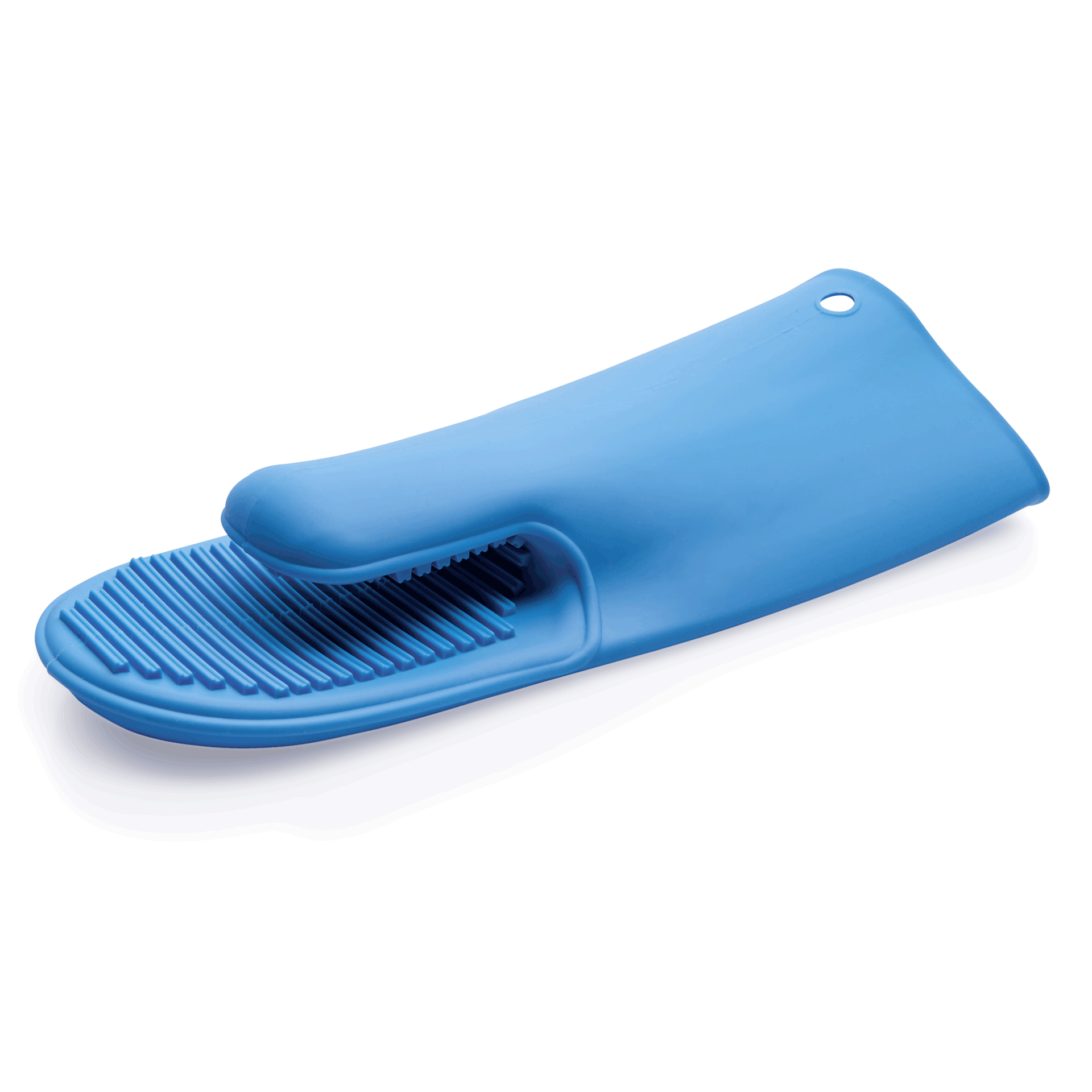 keukenhandschoen, 29 cm, blauw, silicone