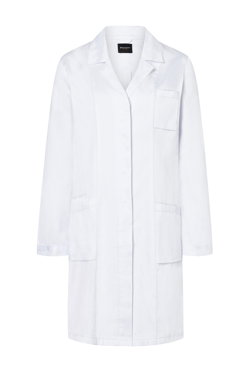 Blouse médicale et de laboratoire pour femmes Classic-Shape avec col à revers - Blanc - 34