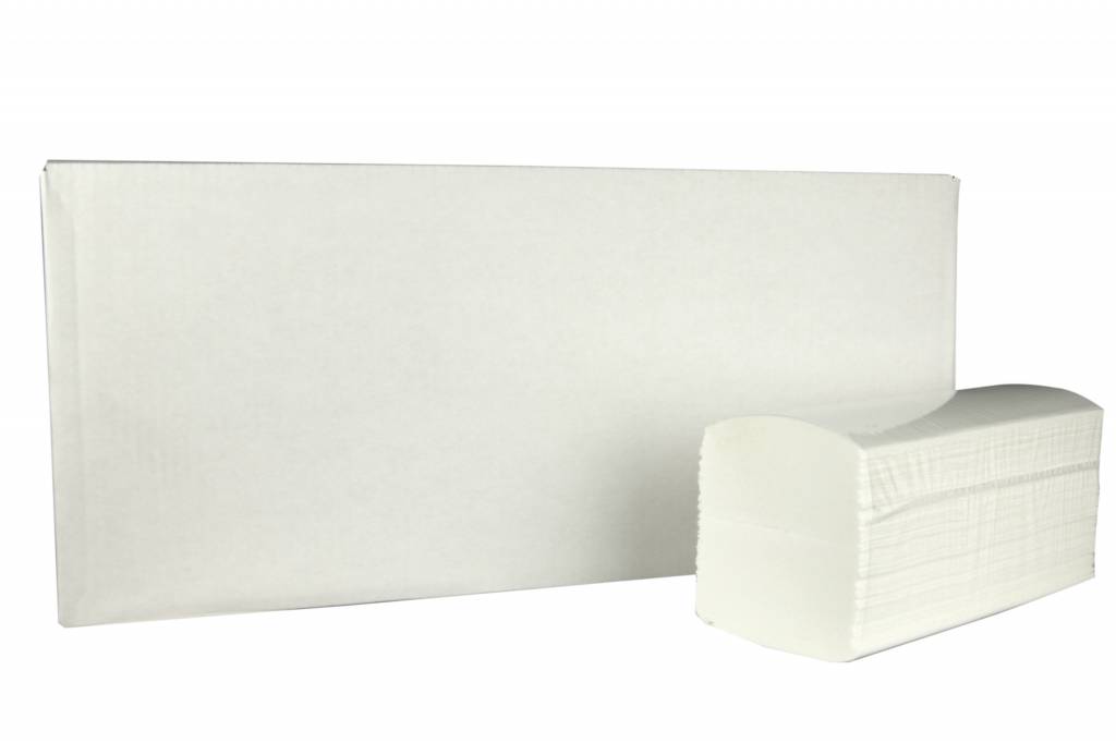 Handtücher Interfold | Cellullose | 3 laags, 42 x 22cm | 20 x 100 Tücher in Karton | (auch Paletten) Preis je 2000 Tücher