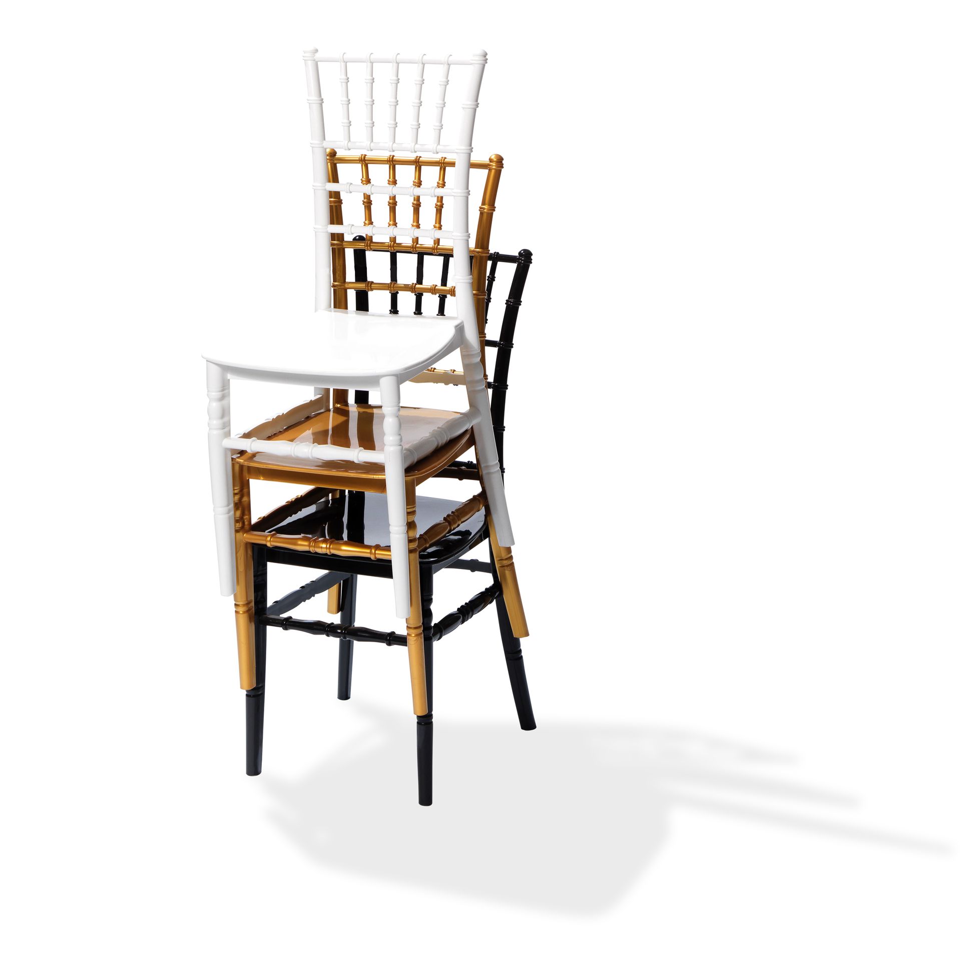 Tiffany chaise empilable Blanc, Polypropylène, 41x43x92cm (BxTxH), incassable, 50410