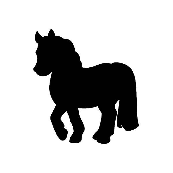 Silhouet Wandkrijtbord Paard Incl. Krijtstift