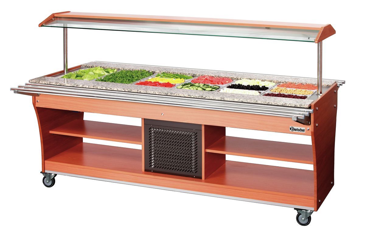 1 glissière plateaux, 6x 1/1 GN