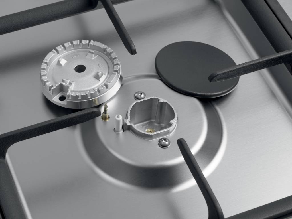 Gasfornuis 5 Pits + Elektrische Oven Zilver | 230V | 900x600x850(h)mm