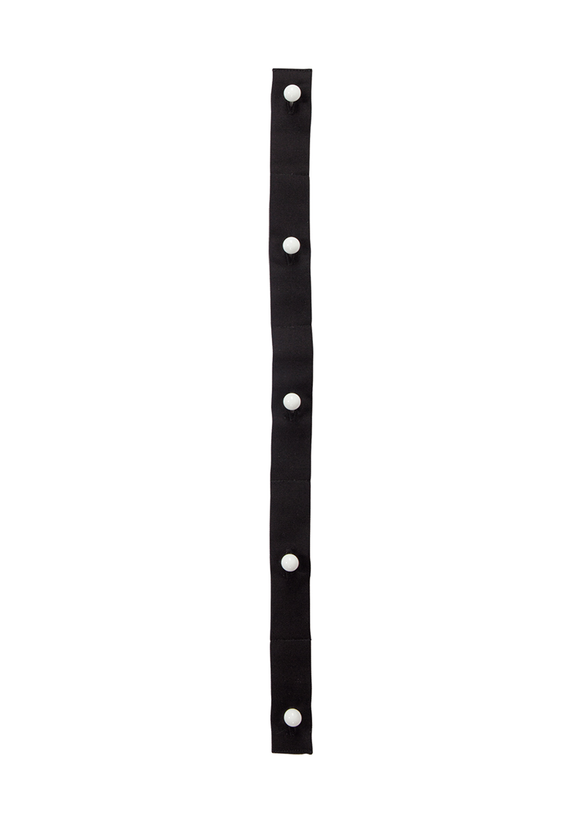 Bande de boutonnière 5 trous, 12 cm d'espacement, 2 pièces / paquet - Noir