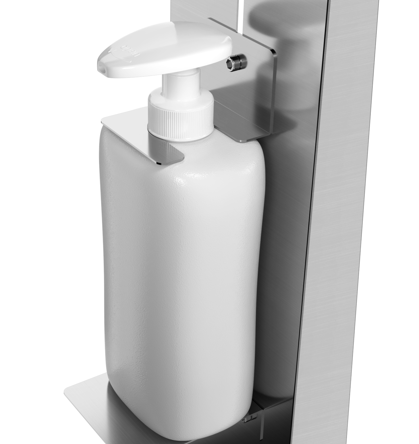 Rvs Desinfectiepaal Incl. Dispenser Demontabel