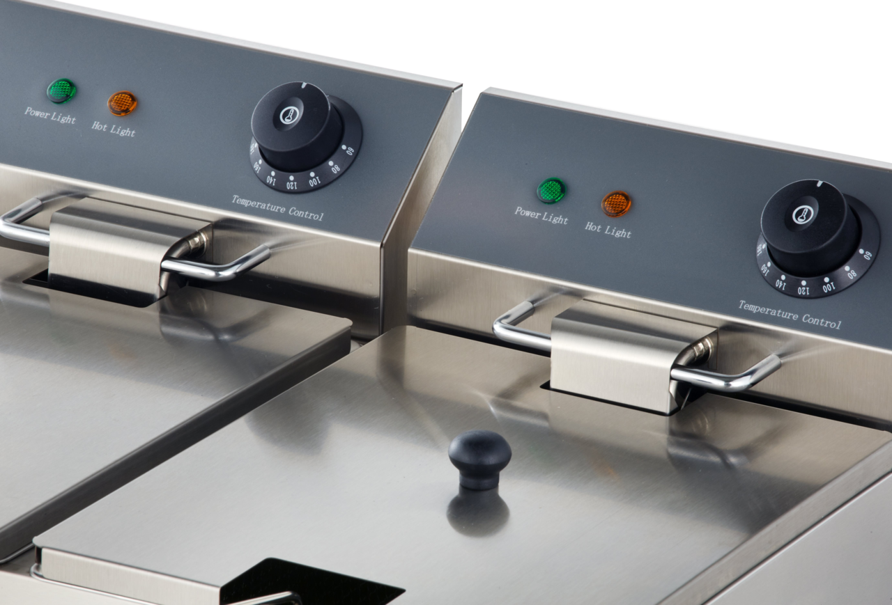 Elektrische dubbele friteuse ECO 6+6 liter