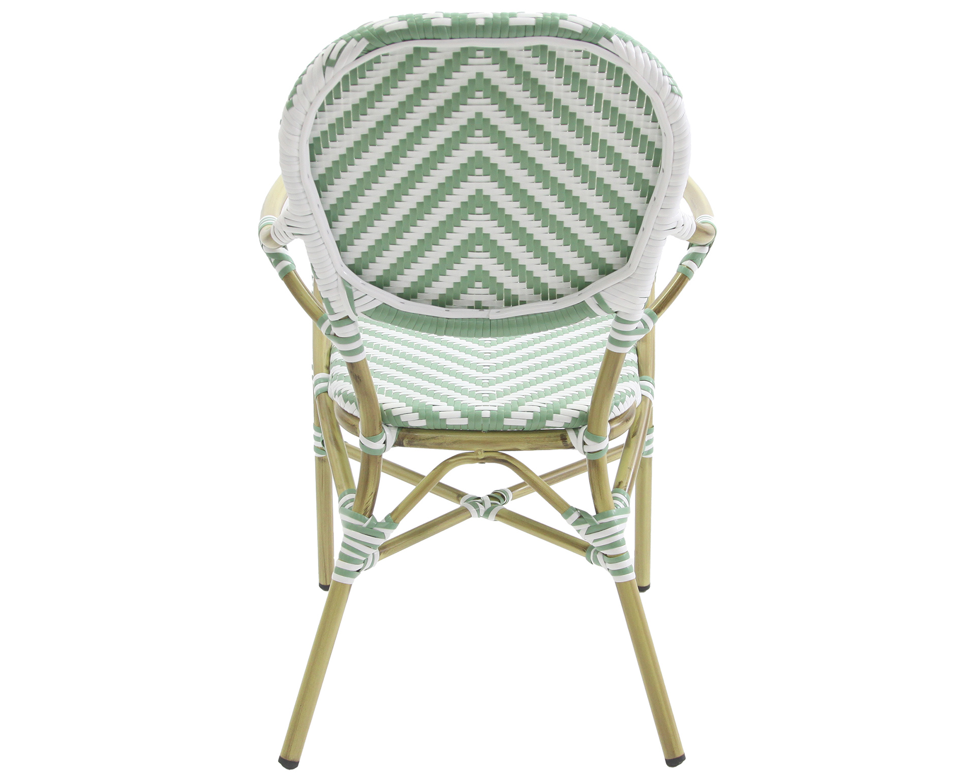 Chaise bistrot Tango - rotin - bambou vert pastel