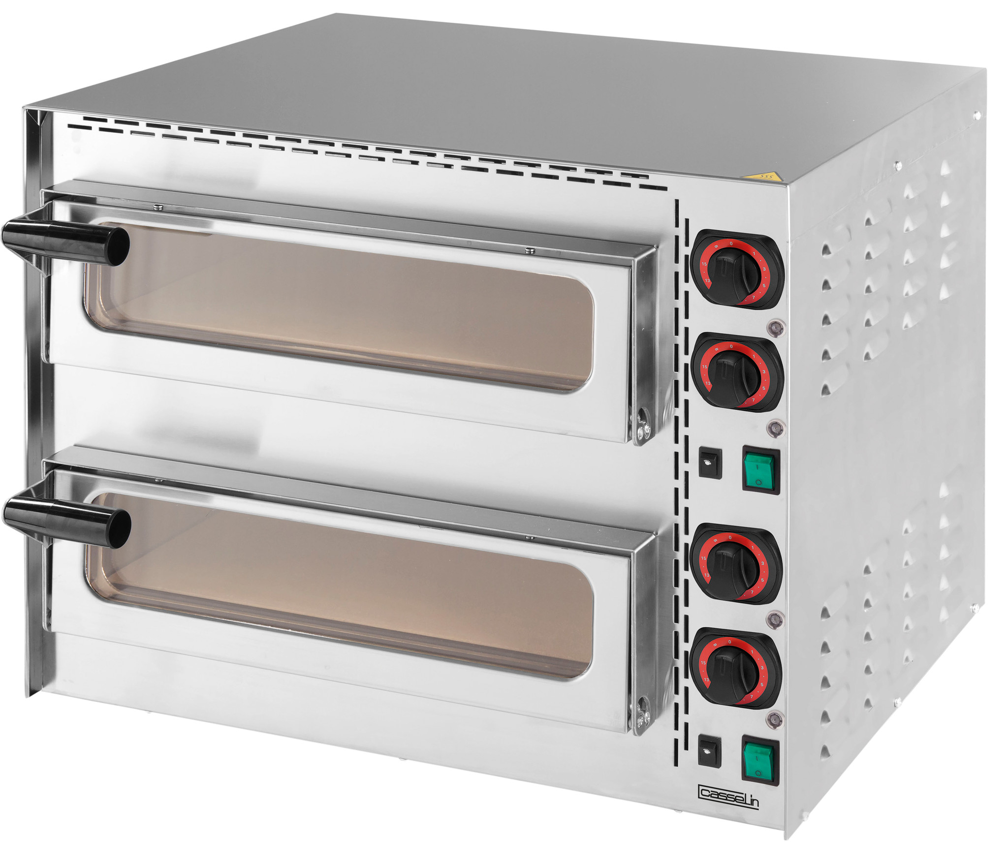 Casselin - 2 Kamer Pizza Oven 400 | 3,4 kW | B 550 x D 536 x H 488 mm