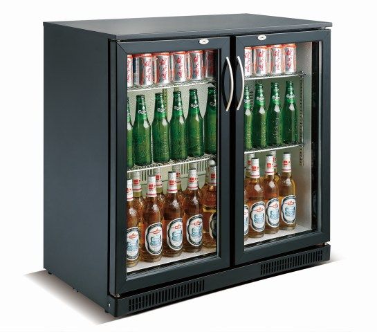 Barkühlschrank | 2 Glastüren  | 198 Liter  900x500x(h)900mm | LED
