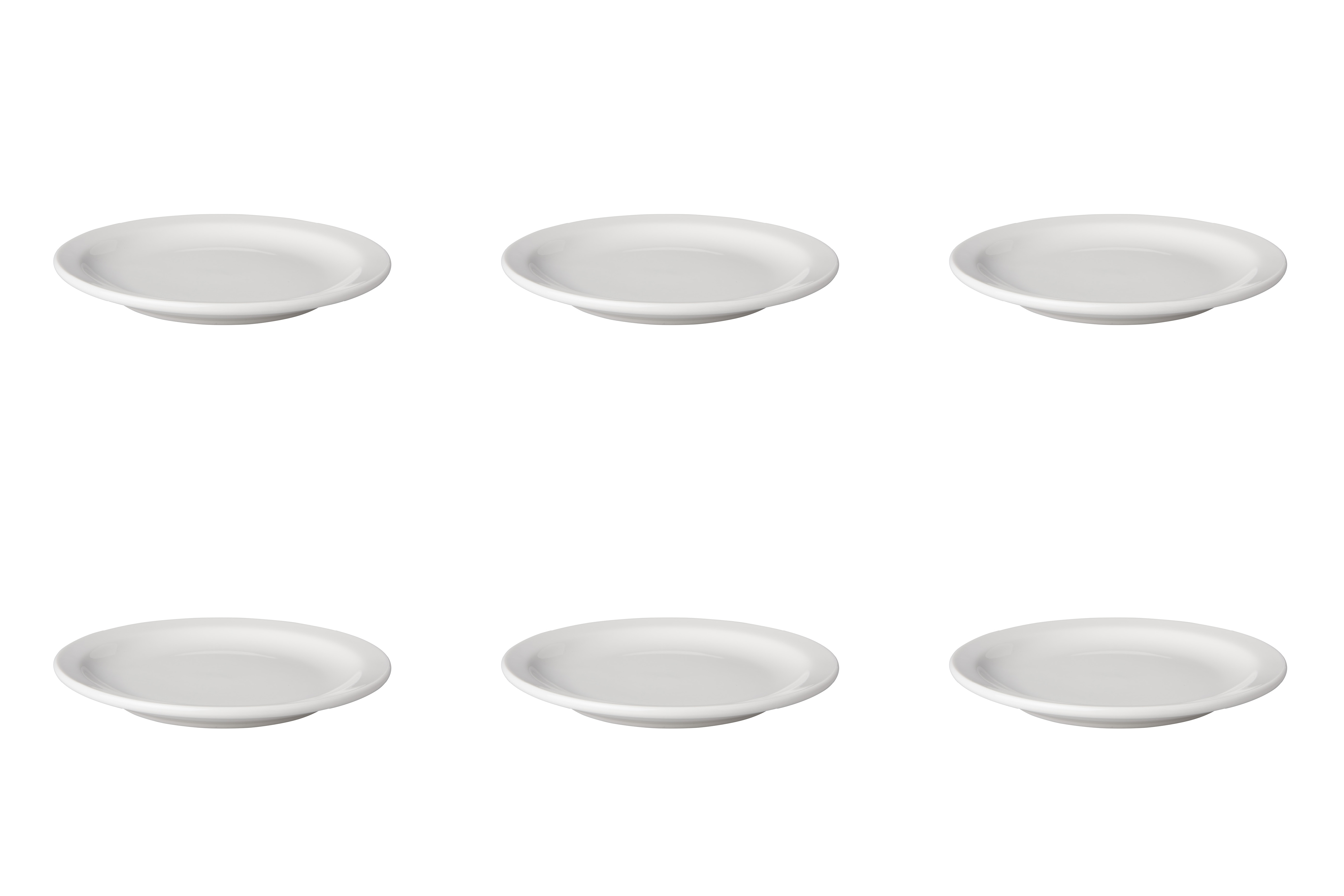 Bord smalle rand Budgetline 16 cm Wit Porselein