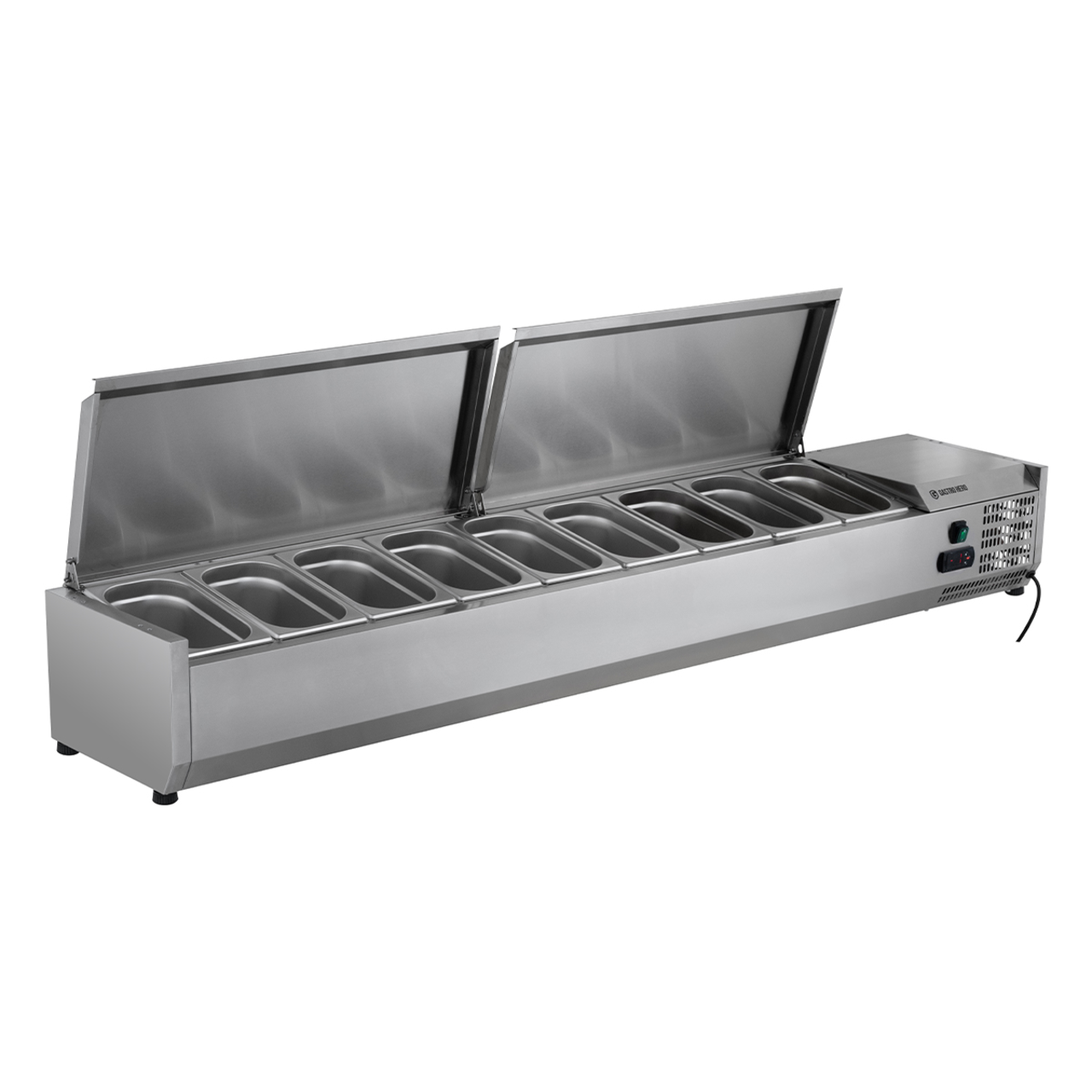 Vitrine réfrigérée de comptoir ECO 10 x GN 1/4 en inox